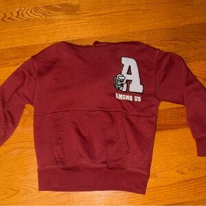 Zara Burgundy Among Us Hoodie